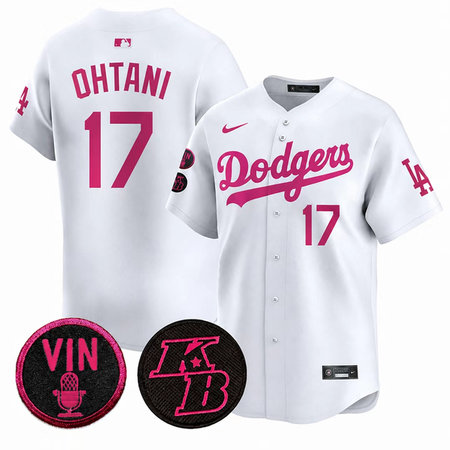 Youth Los Angeles Dodgers #17 Shohei Ohtani White 2026 Mother's Day Vapor Premier Limited Stitched Baseball Jersey
