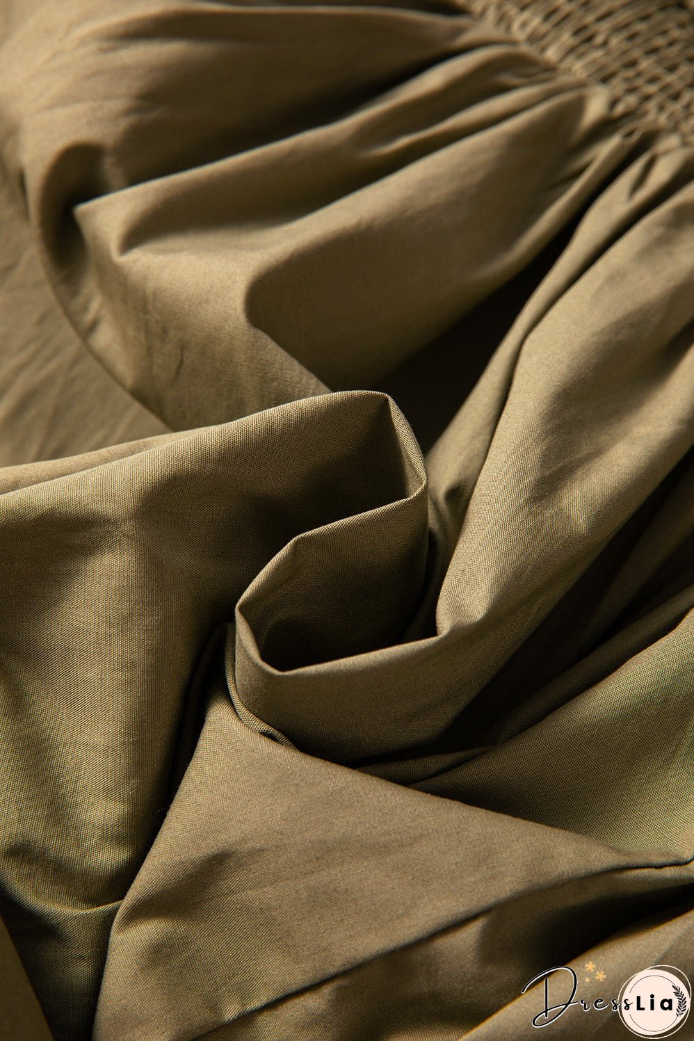 Smocked High Waist Mini Dress