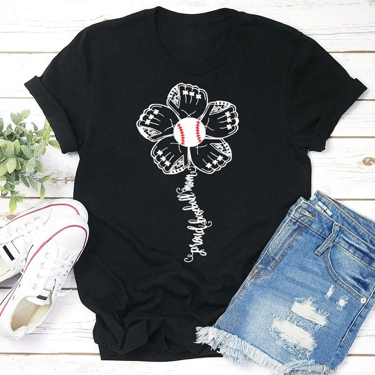 AL™ Baseball Print Sunflower T-shirt Tee-Annaletters