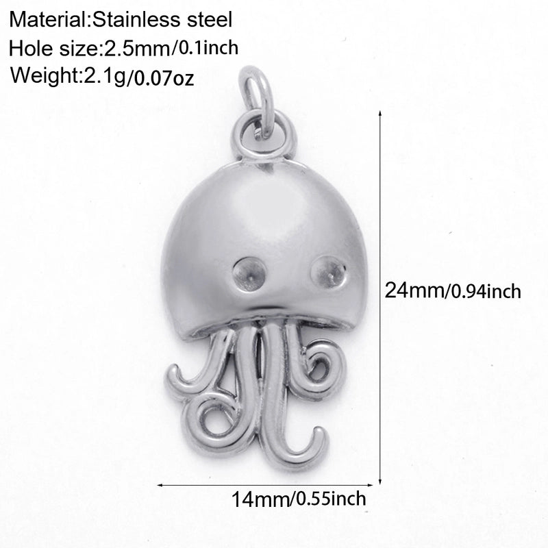 1 Piece 12*16mm 22*15mm 304 Stainless Steel Animal Snake Pendant Jewelry Accessories