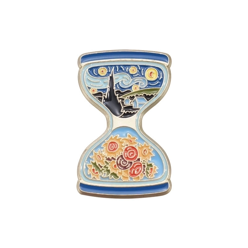 Minimalist Classic Style Artistic Moon Skull Alloy Stamping Stoving Varnish Plating Women’s Brooches