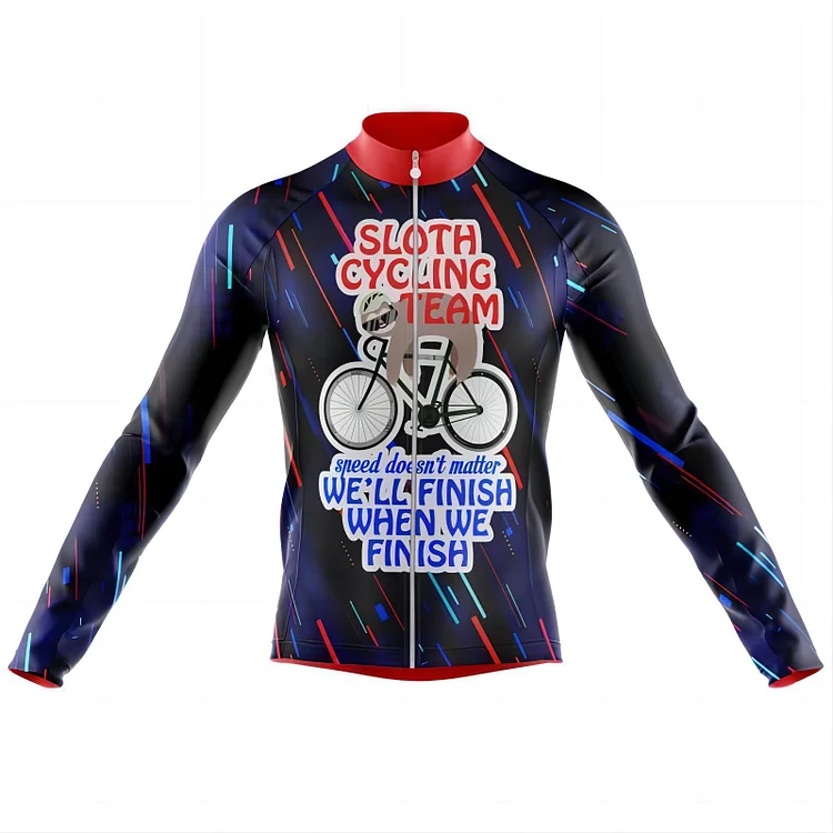 Sloth Cycling Team Men's Long Sleeve Cycling Jersey