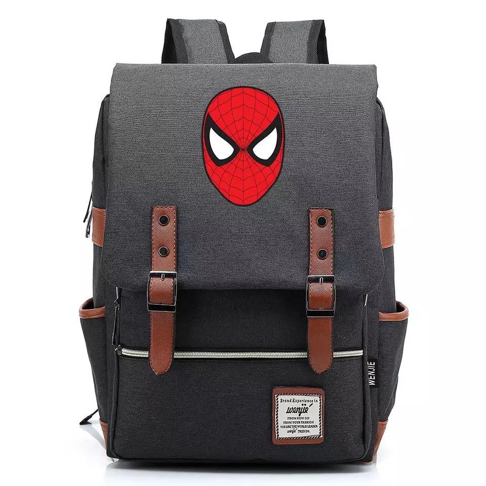Mayoulove Spider Man Superhero Canvas Travel Backpack Notebook School Bag-Mayoulove