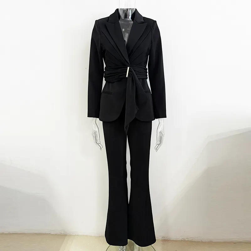 Nigikala Nigikala New Star Temperament Irregular Belt Suit Jacket Trousers Suit Suit Suit Suit Suit Suit Suit Suit