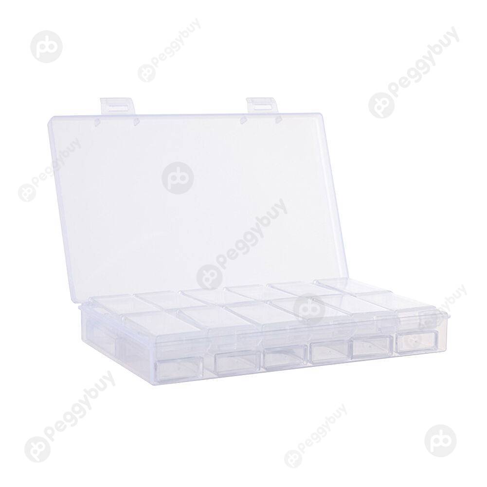 

24 Grids Divided Diamond Painting Storage Box Plastic Rhinestone Organizer, 501 Original