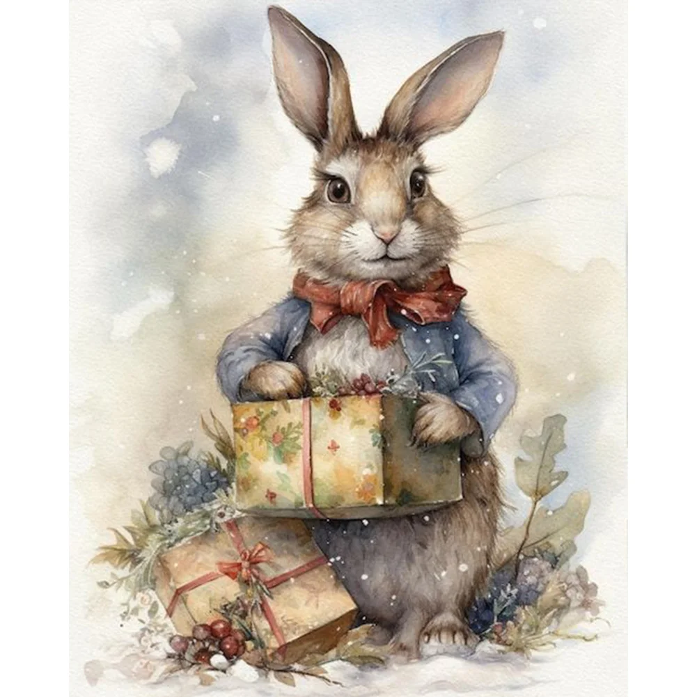 14CT Full Stamped Cross Stitch - Rabbit(Canvas|40*50CM)