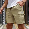 Men's Vintage Multi-Pocket Elastic-Waist Cargo Shorts by Inlyline