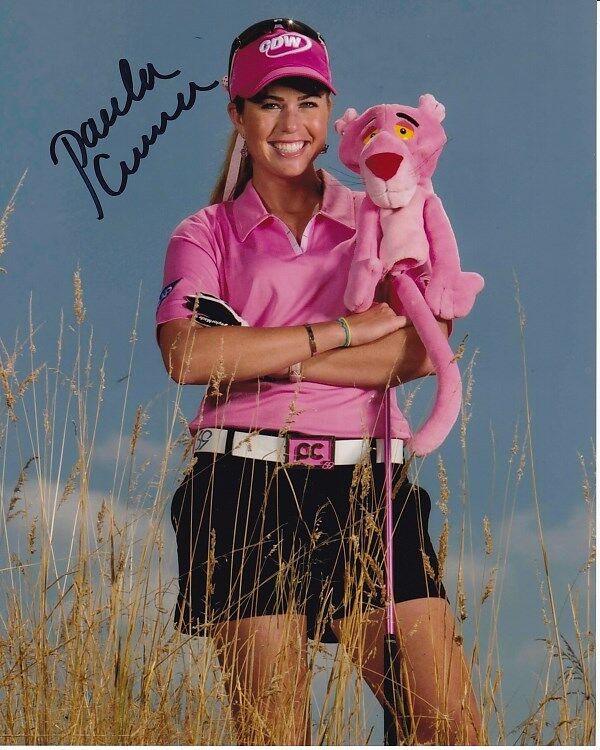 PAULA CREAMER Signed Autographed LPGA GOLF THE PINK PANTHER Photo Poster painting