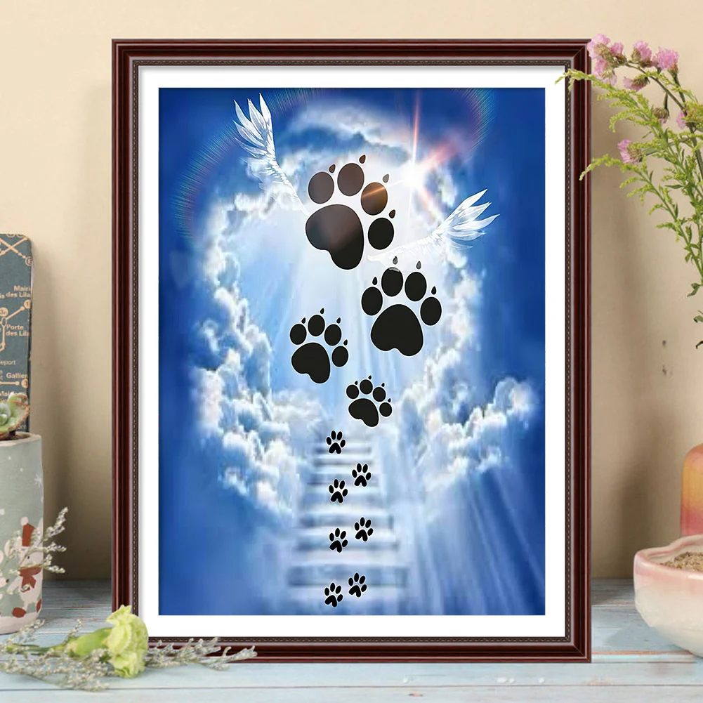 Diamond Painting - Full Square Drill - Dog Footprints Cloud(20*30 - 50*70cm)
