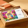 Owl Diamond Art Monthly Flip Tabletop Calendar January 2027 - December 2028 Small Desktop Calendar Planner 24 Months for Living Room Bedroom Office Desk Gift Giving