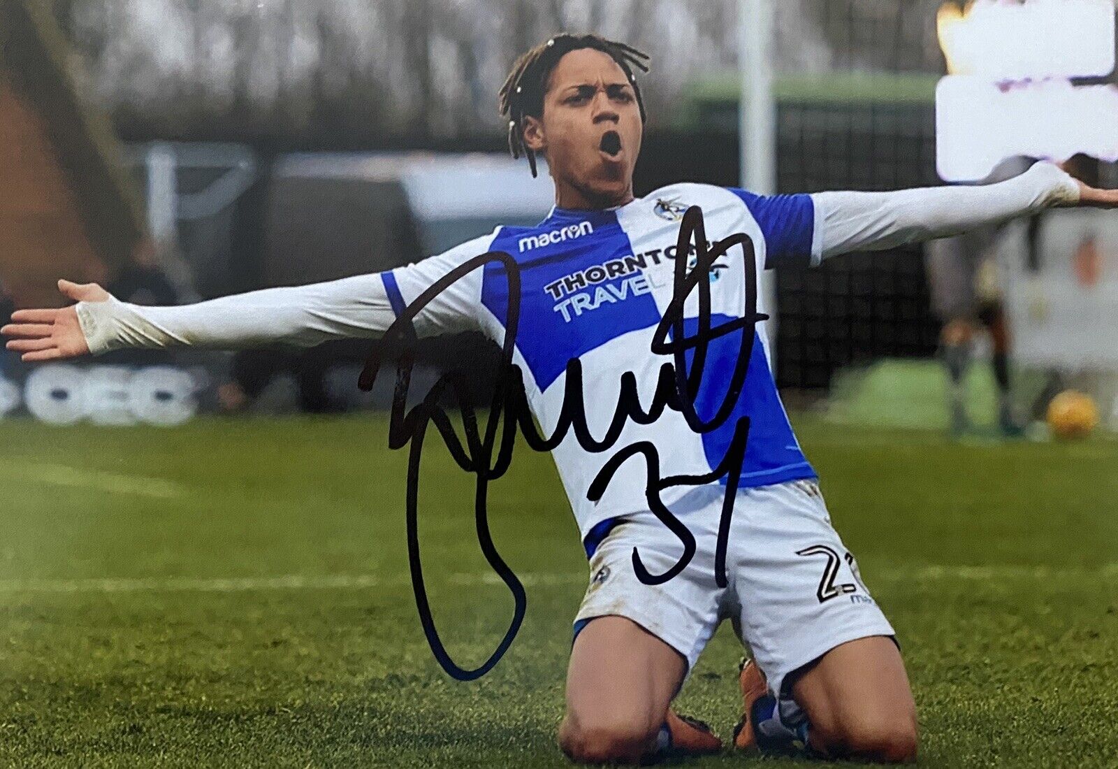 Kyle Bennett Genuine Hand Signed Bristol Rovers 6X4 Photo Poster painting 2