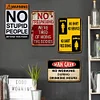 4PCS Warning - Vintage Metal Signs Set - 20*30cm - Warning
