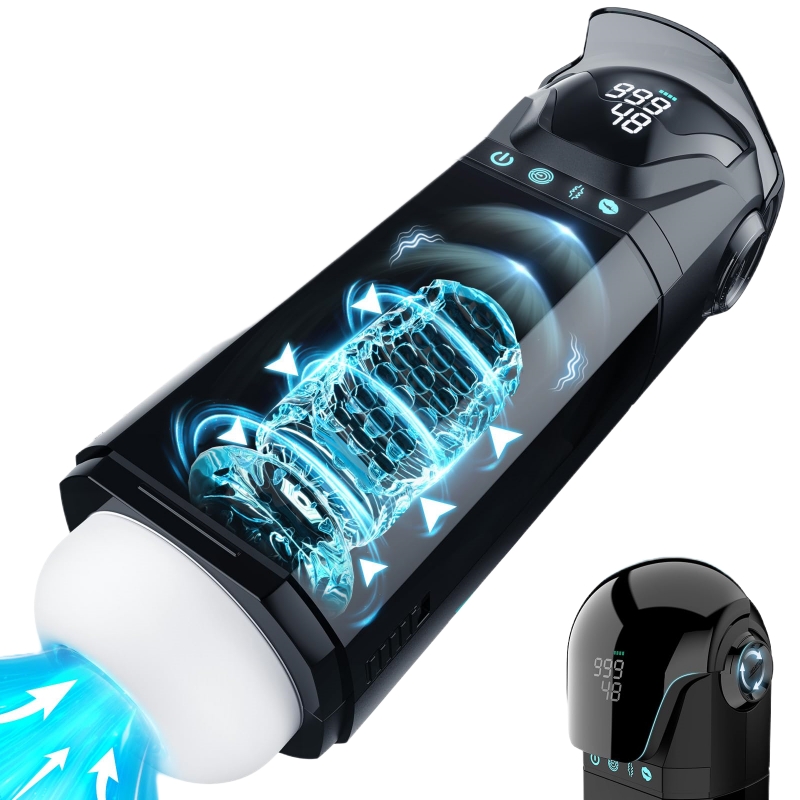 Male Masturbator Penis Pump 9 Sucking 9 Throbbing 9 Vibrating Model