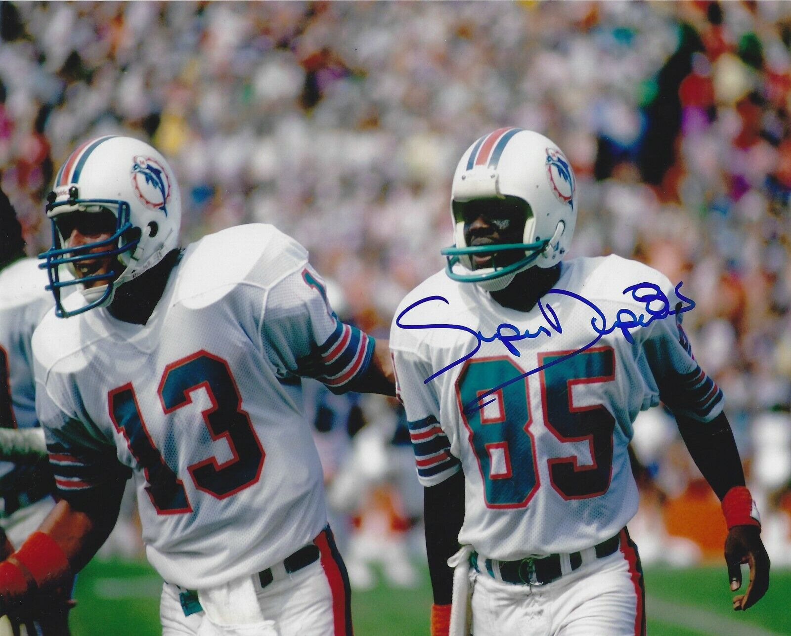 Signed 8x10 MARK DUPER Miami Dolphins Autographed Photo Poster painting - w/COA