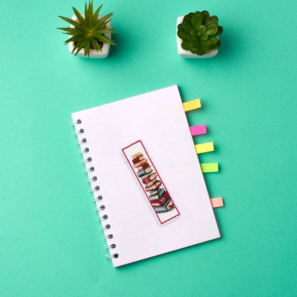 14ct 2-Strand Double-sided Counted Cross Stitch Bookmark - Book(18*6cm)