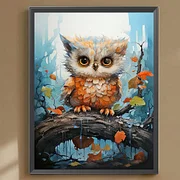 Diamond Painting - Special Shape - Owl(30*40cm)-909287.02