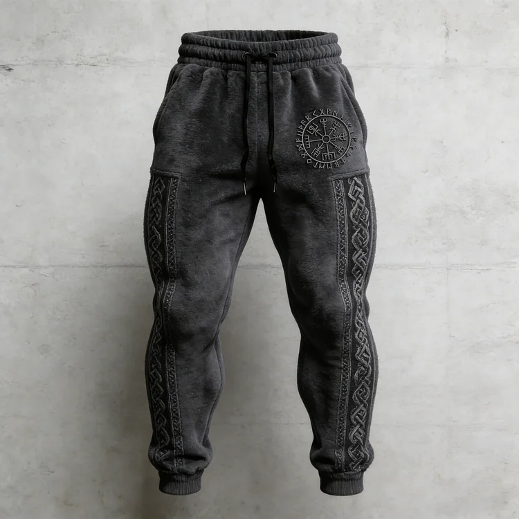Vintage Viking Vegvisir Celtic Flannel Sweatpants