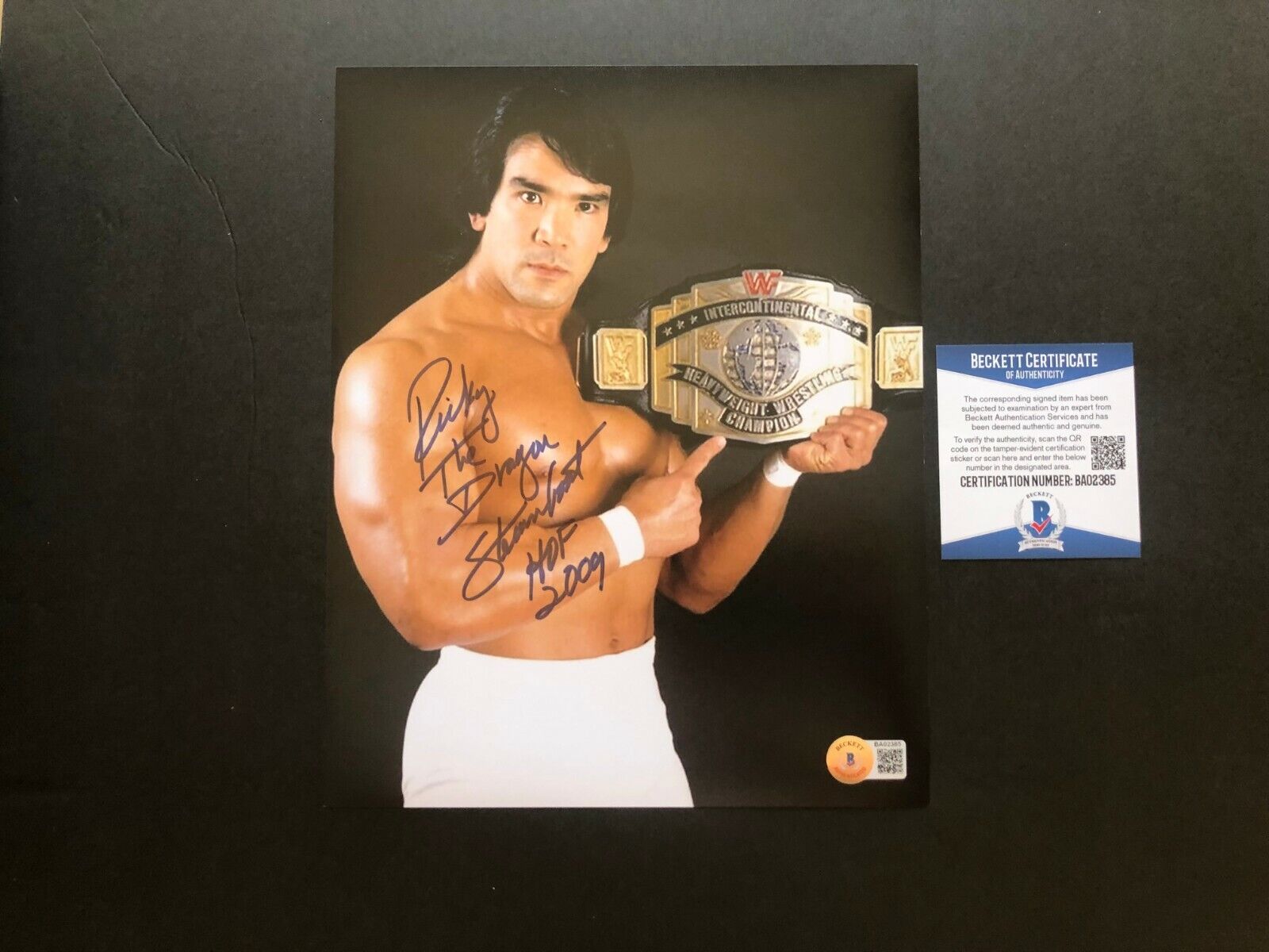 Ricky Steamboat Rare! signed autographed WWE WWF 8x10 Photo Poster painting Beckett BAS coa