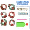 6pcsDIY Diamond Art Keychains Saffron Wreath Kits