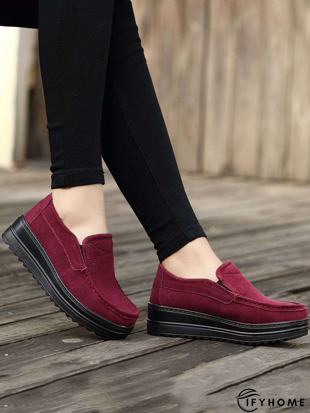 Casual Suede Non-slip Platform Shoes | IFYHOME