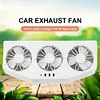 Solar Car Exhaust Fan with 3 Air Outlets Car Radiator Cooling Fan for All Cars