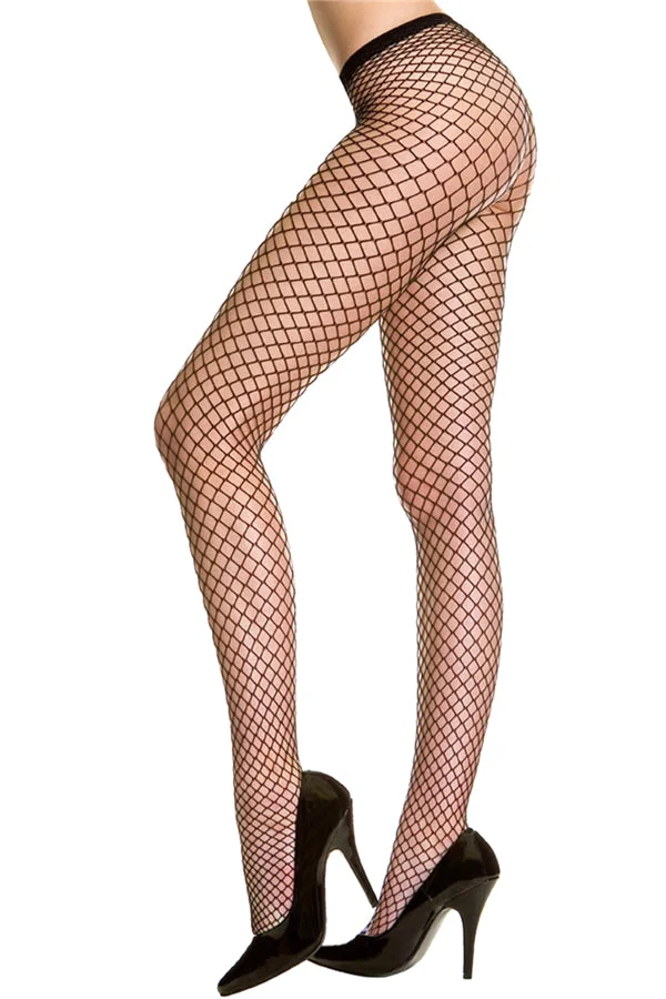 Sexy Fishnet See Through Tights For Halloween Party Black-elleschic