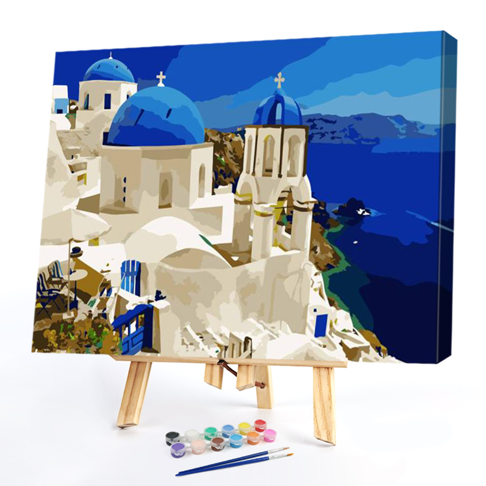 

40*50CM - Paint By Numbers - Seaside Castle, 501 Original
