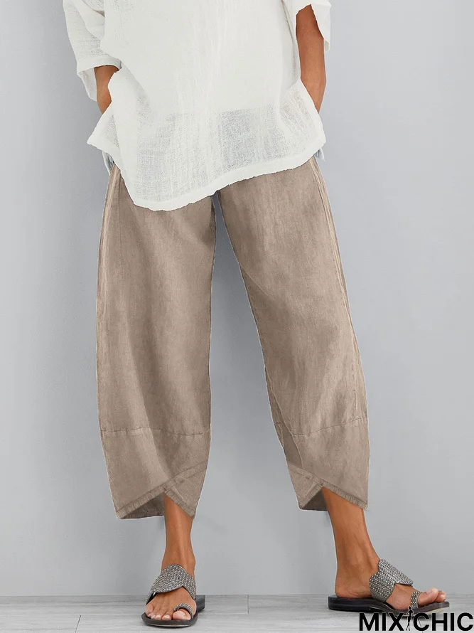 Casual Loose Cotton Linen & Cotton Bottoms