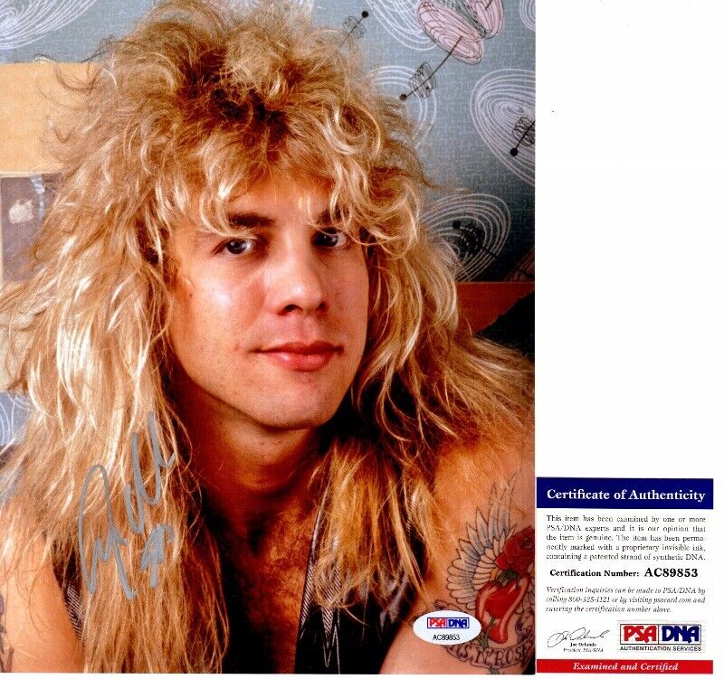 Steven Adler Signed GUNS N ROSES DRUMMER 8x10 inch Photo Poster painting with PSA/DNA COA