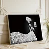 DIY Pearl Painting Rose Girl for Home Wall Decor with Frame(20x30cm)
