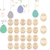 27Pcs Easter Egg Tokens DIY Easter Egg Filler Wooden Party Prize Coins (Bunny)