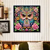 Diamond Painting-DIY Special Shaped Drill Rose Surrounded Mandala Owl with Frame(29x29cm)
