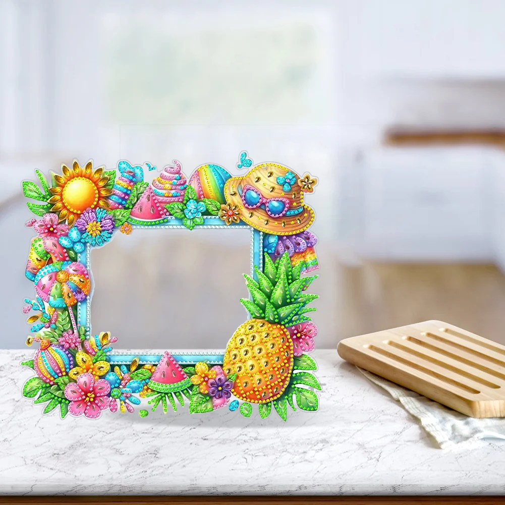 5D DIY Sunshine Vacation Special Shape Diamond Art Tabletop Decor for Home Decor