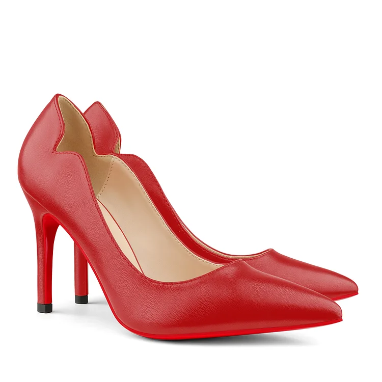 90mm Women's Kitten Heels Party Dress Wedding Red Bottom Pumps Matte Shoes VOCOSI VOCOSI