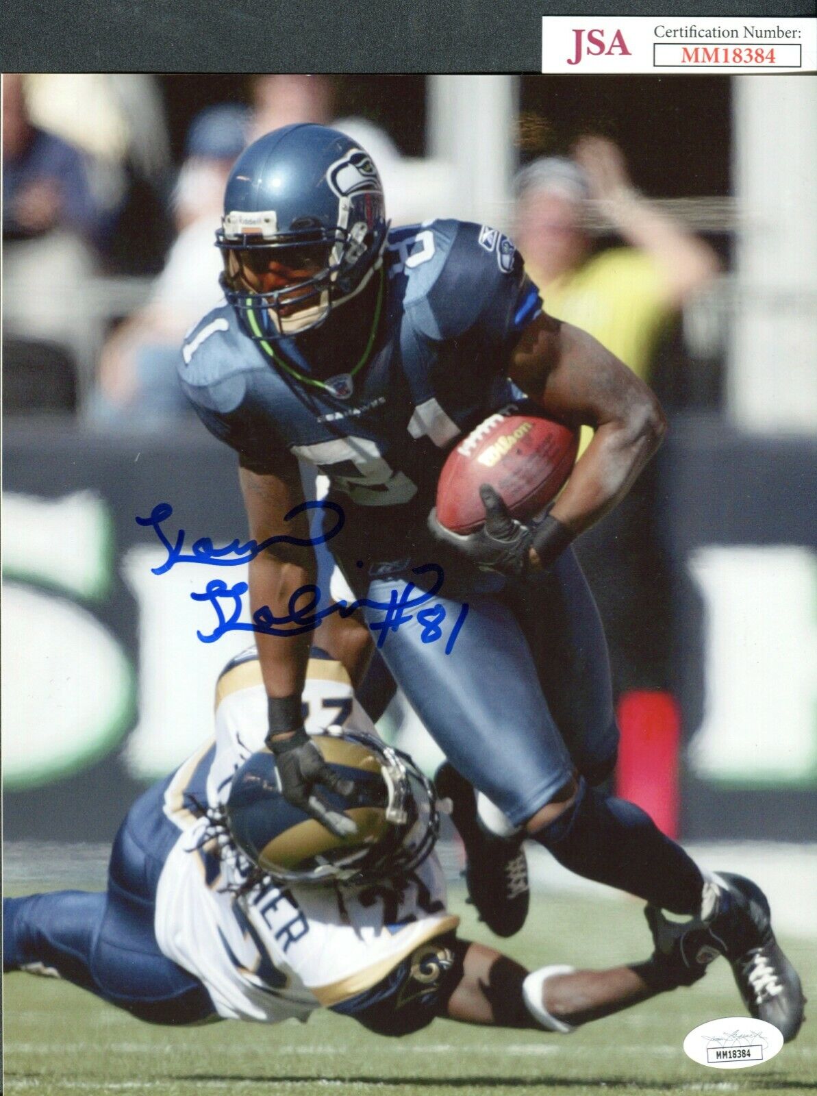 JSA Koren Robinson Autographed Signed AUTO 8x10 Photo Poster painting Seattle Seahawks TRB 591