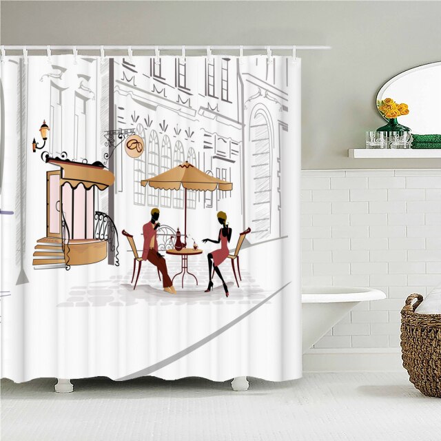 

Shower Curtain – Street view scenery-180*180cm, 501 Original