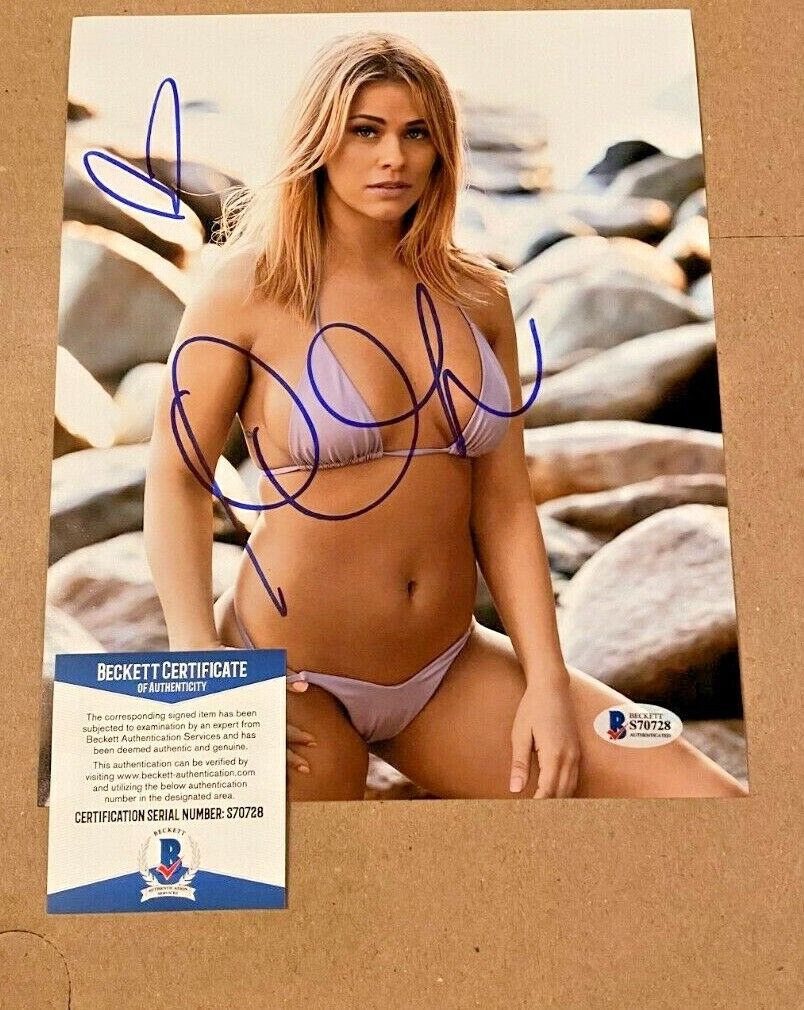 PAIGE VANZANDT SIGNED SEXY 8X10 Photo Poster painting BECKETT CERTIFIED UFC #3