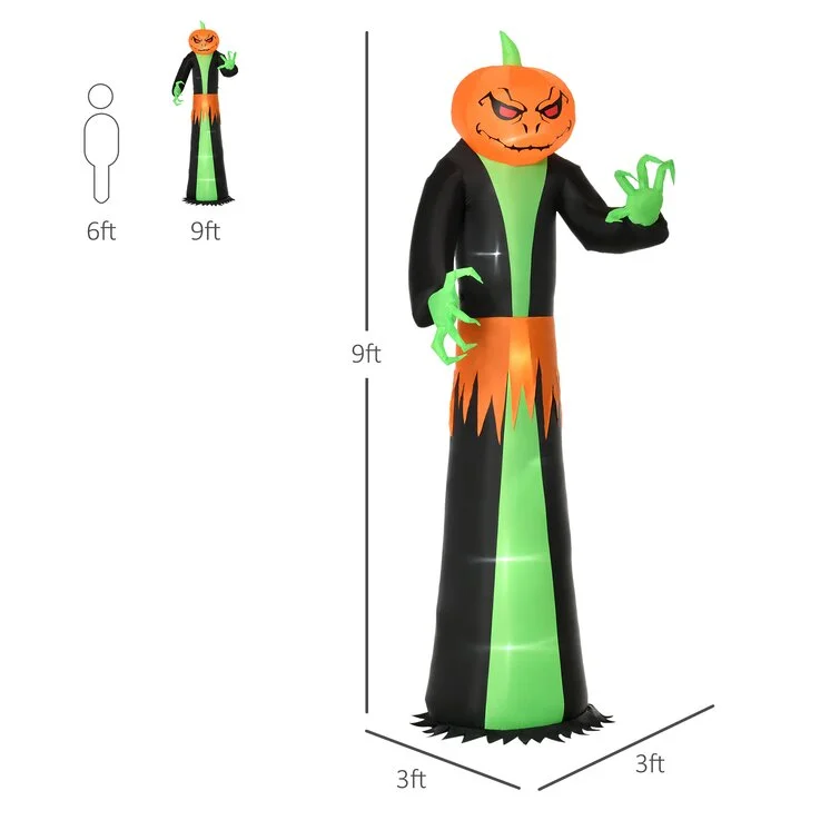 Pumpkin Head Ghost Inflatable