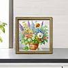 Diamond Painting Special Shaped Drill Plant With Frame(22x22 CM)