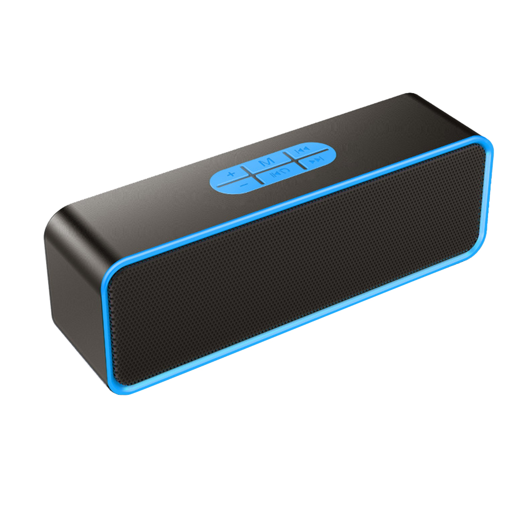

Portable Bluetooth-compatible Wireless Speaker Subwoofer Support TF AUX U Disk (Blue), 501 Original