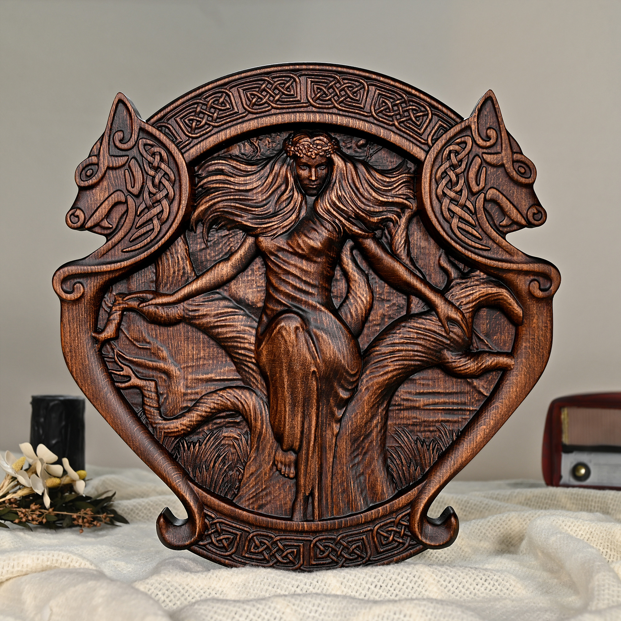 Goddess of Mara Wooden Wall Hanging Decoration