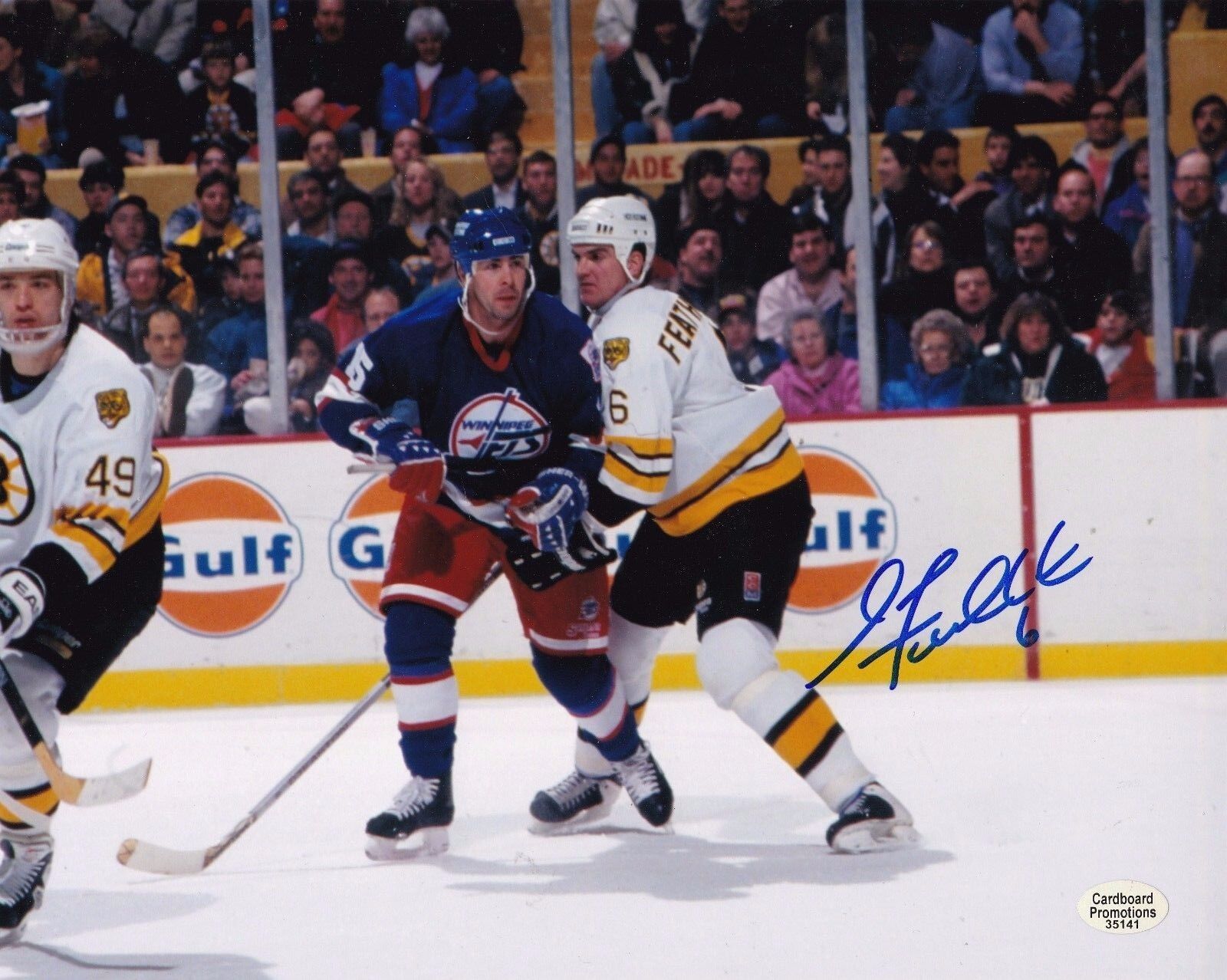 Glen Featherstone Boston bruins Autographed 8x10 Photo Poster painting W/COA