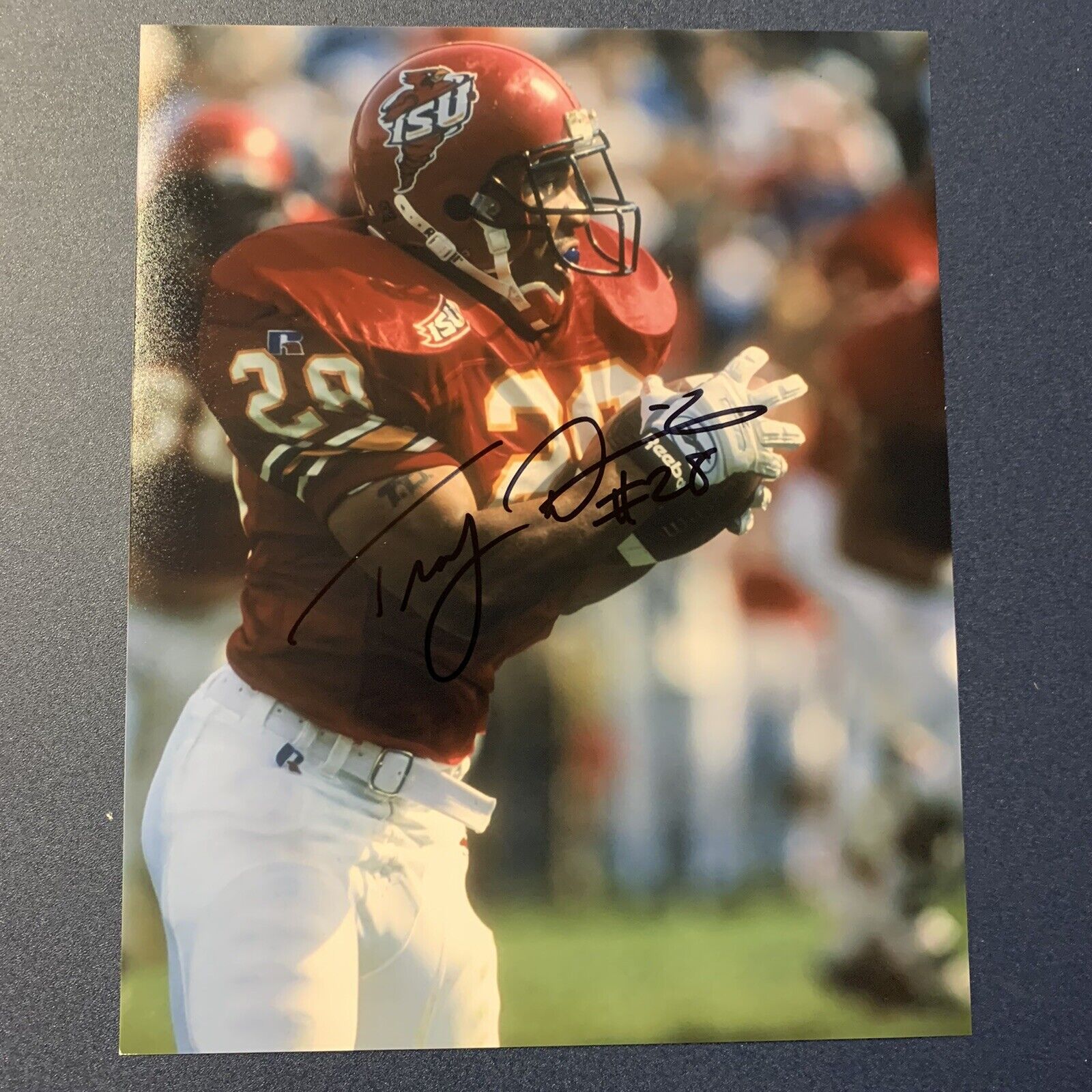 TROY DAVIS HAND SIGNED 8x10 Photo Poster painting IOWA STATE CYCLONES LEGEND AUTOGRAPHED COA