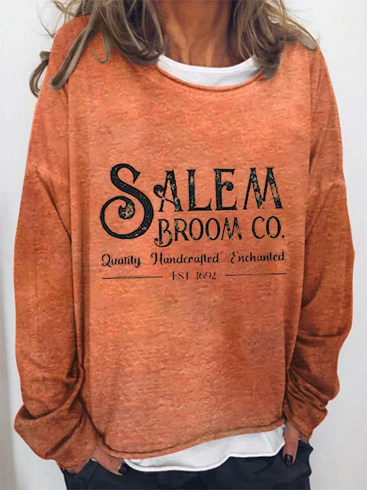 Women's Halloween Print Casual Long Sleeve Sweatshirt