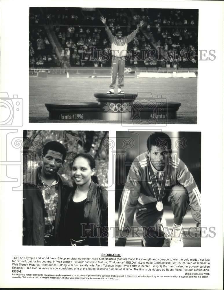 Press Photo Poster painting Haile Gebrselassie and wife Alem Tellahun in Endurance