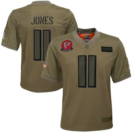 Youth  Atlanta Falcons #11 Julio Jones 2019 Camo Salute To Service Stitched NFL Jersey