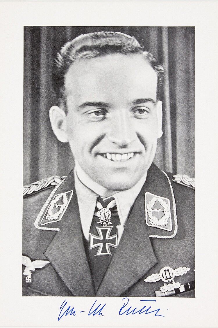 HANS ULRICH RUDEL Signed Photo Poster paintinggraph - World War 2 Pilot Most Decorated preprint