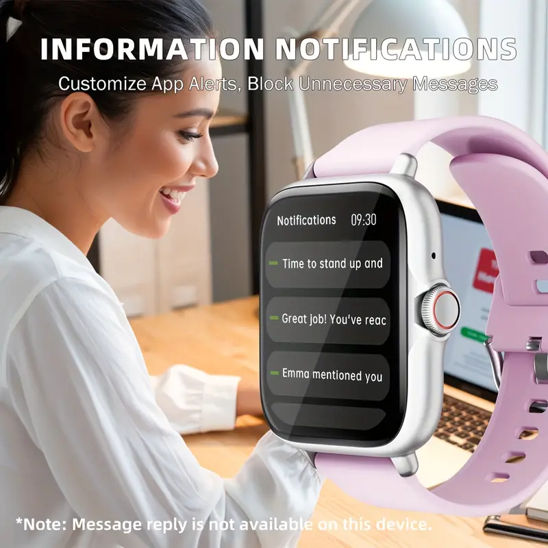  watch 1 83 full display with message answer make call smartwatch monitoring sports pedometer information alerts for iphone phones smartbands fitness watch for women men friend gift birthday gift Product details 4