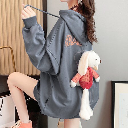 Shift Long Sleeve Drawstring Sweatshirt QueenFunky