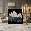 (30x30cm)DIY Landmark Pearl Painting Art With Inner Frame Handmade Pearl Material Art Kit Living Room Decor(Sydney Opera House)